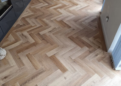 Stunning LVT flooring in a new kitchen